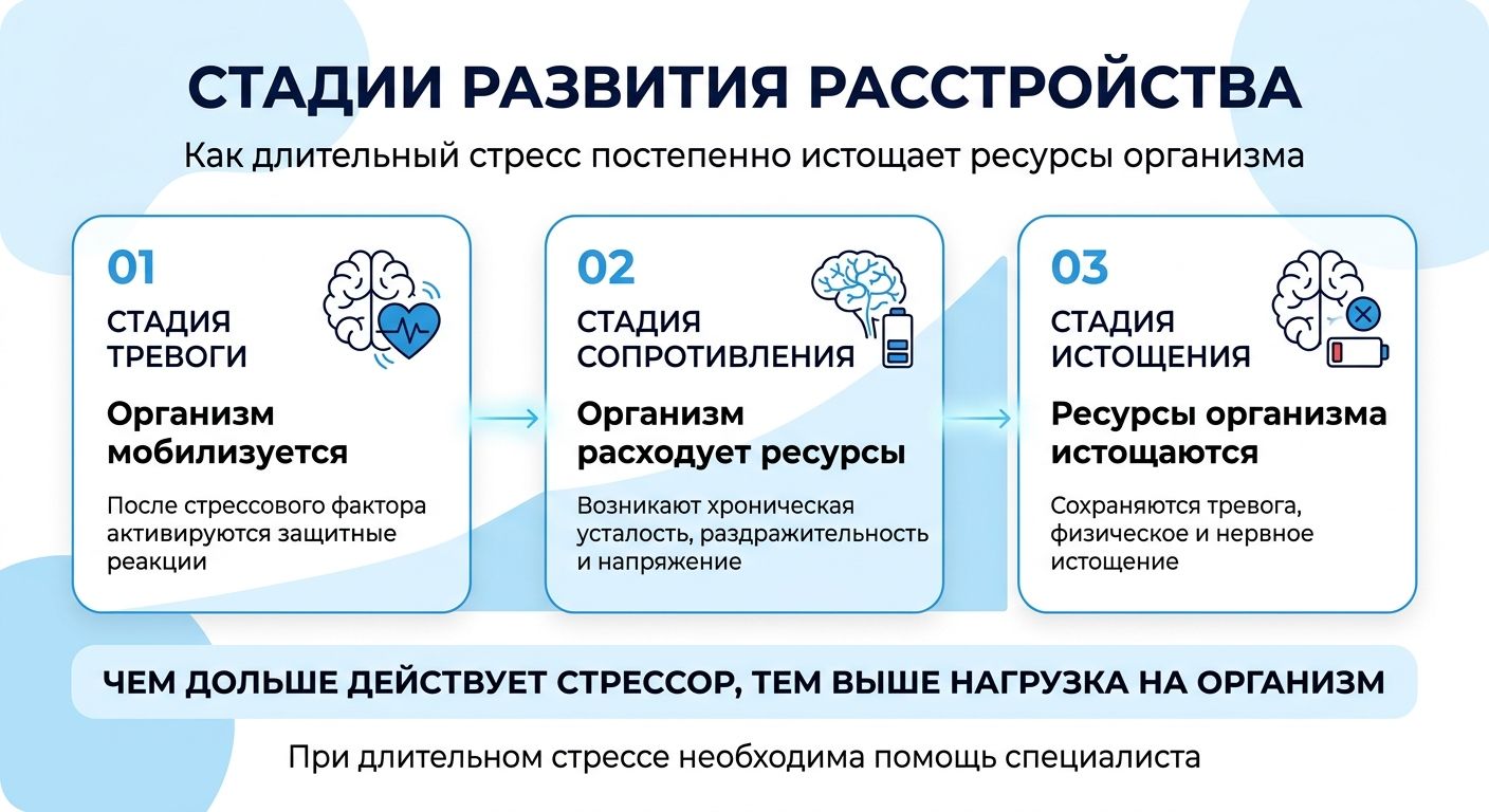 Лечение стресса в Лесном инфографика